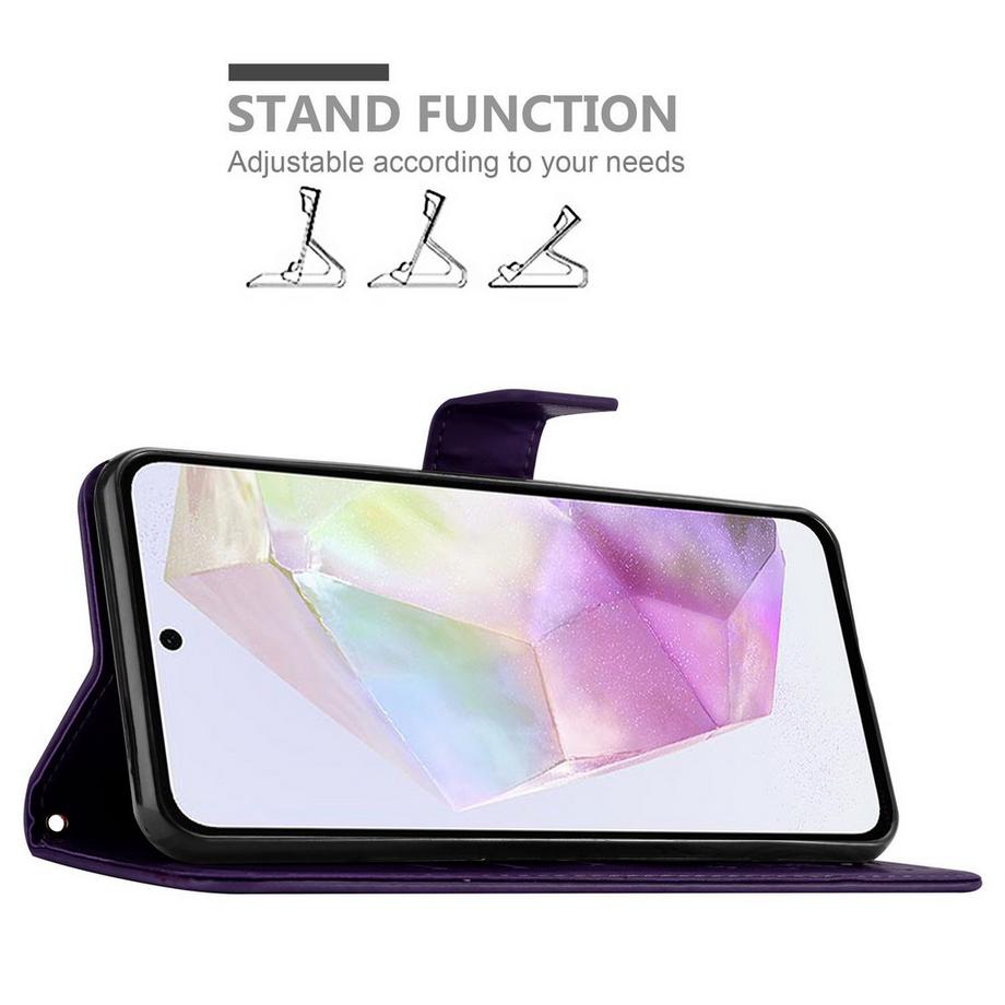 Cadorabo  Samsung Galaxy A35 Hülle mit Blumen Muster 