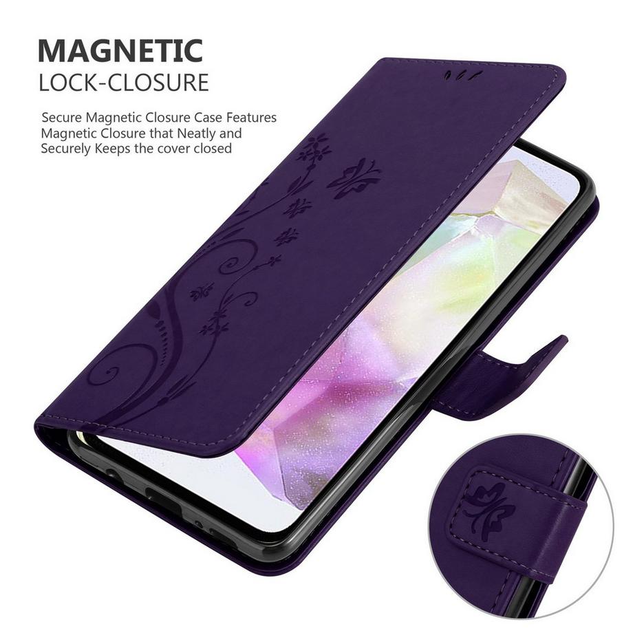 Cadorabo  Samsung Galaxy A35 Hülle mit Blumen Muster 