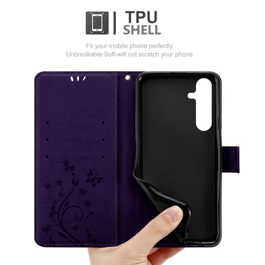 Cadorabo  Samsung Galaxy A35 Hülle mit Blumen Muster 