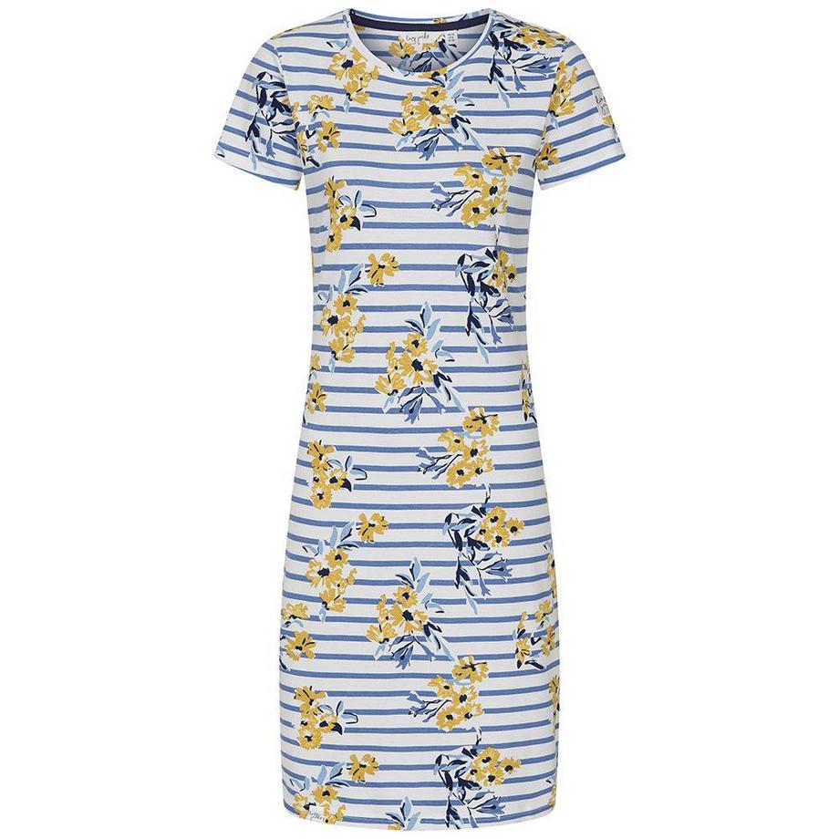 Lazy Jacks T-Shirt Kleid Blumen Streifen Muster  