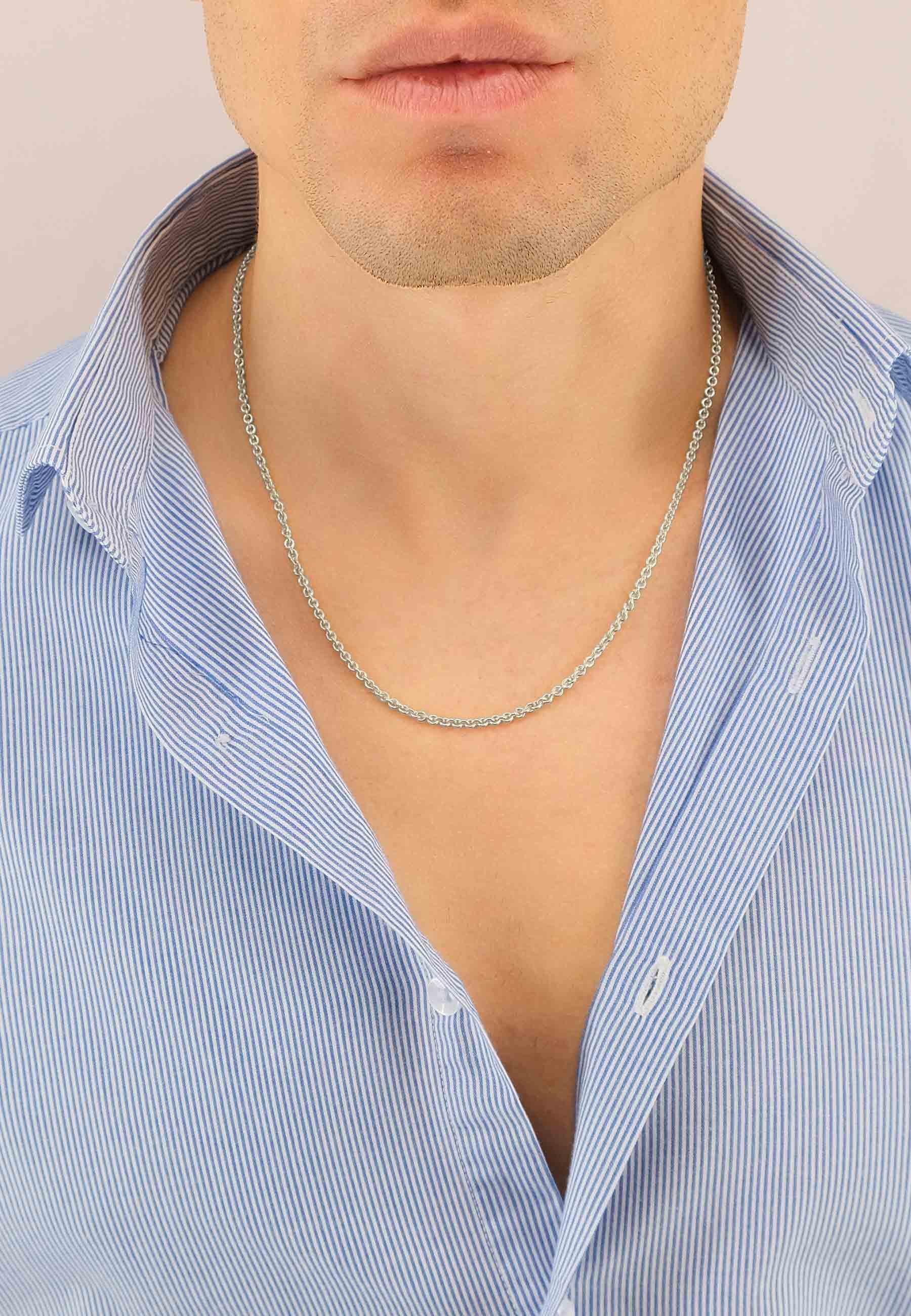 MUAU Schmuck  Collier Rundanker Weissgold 750, 2.7mm, 42cm 