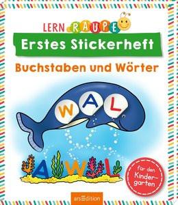 Lernraupe - Erstes Stickerheft - Buchstaben und Wörter Beurenmeister, Corina (Illustrationen) Couverture rigide 