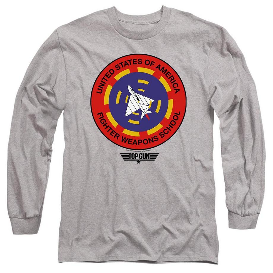 Top Gun Fighter Weapons School T-Shirt Imprimé Manches Longues  