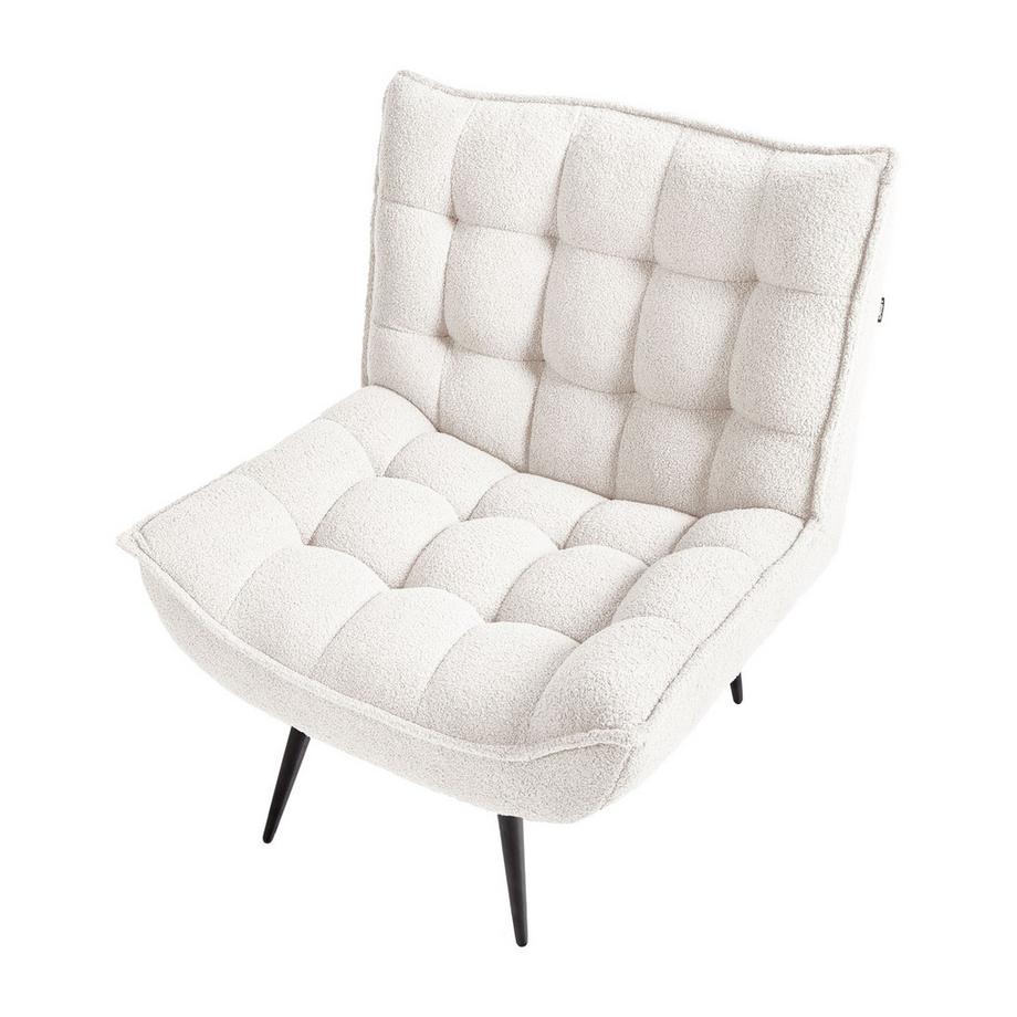 Beliani Poltrona en Bouclé Moderno ALVESTA  