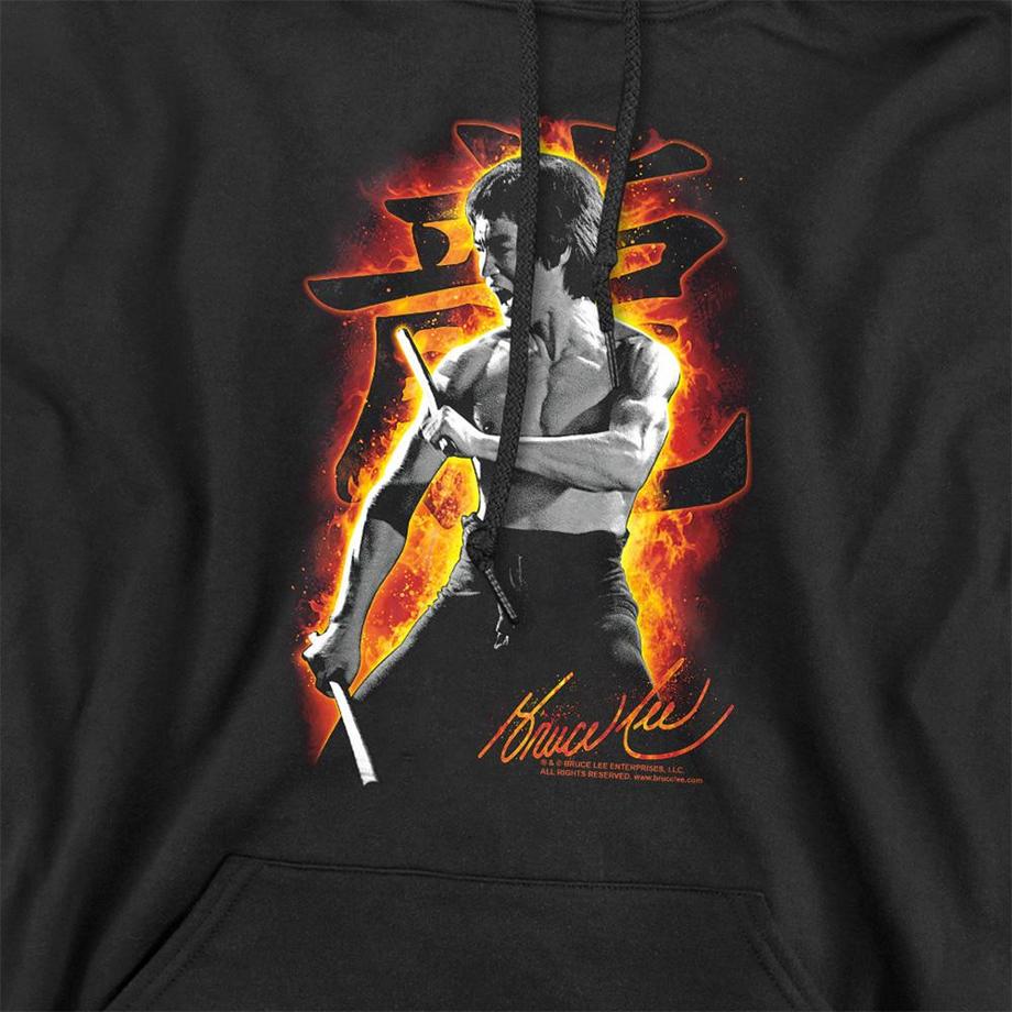 Bruce Lee Sweat À Capuche Dragon Fire  