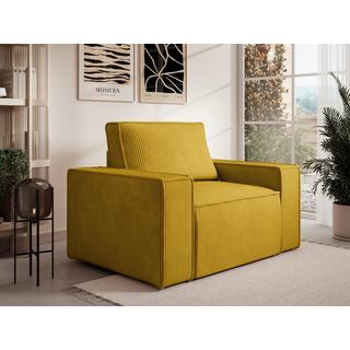 PASCAL MORABITO Poltrona in Velluto a coste Giallo - AMELIA  