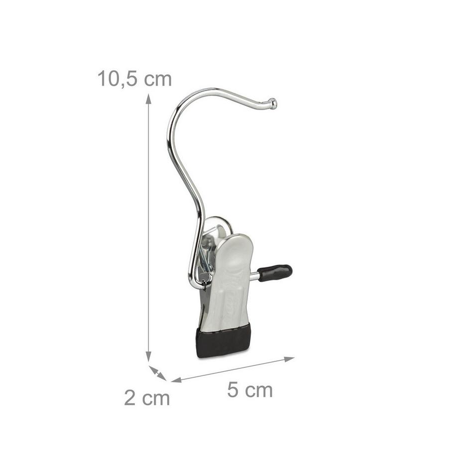 Northix  Lot de 20 cintres pivotants pour bottes, avec pince métallique simple 