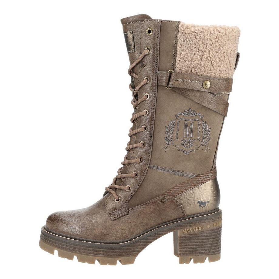Mustang Bottes à Lacets avec Fermeture Éclair Latérale  