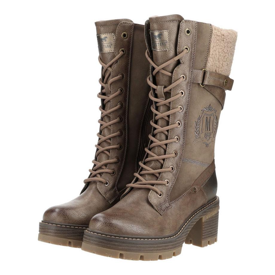Mustang Bottes à Lacets avec Fermeture Éclair Latérale  