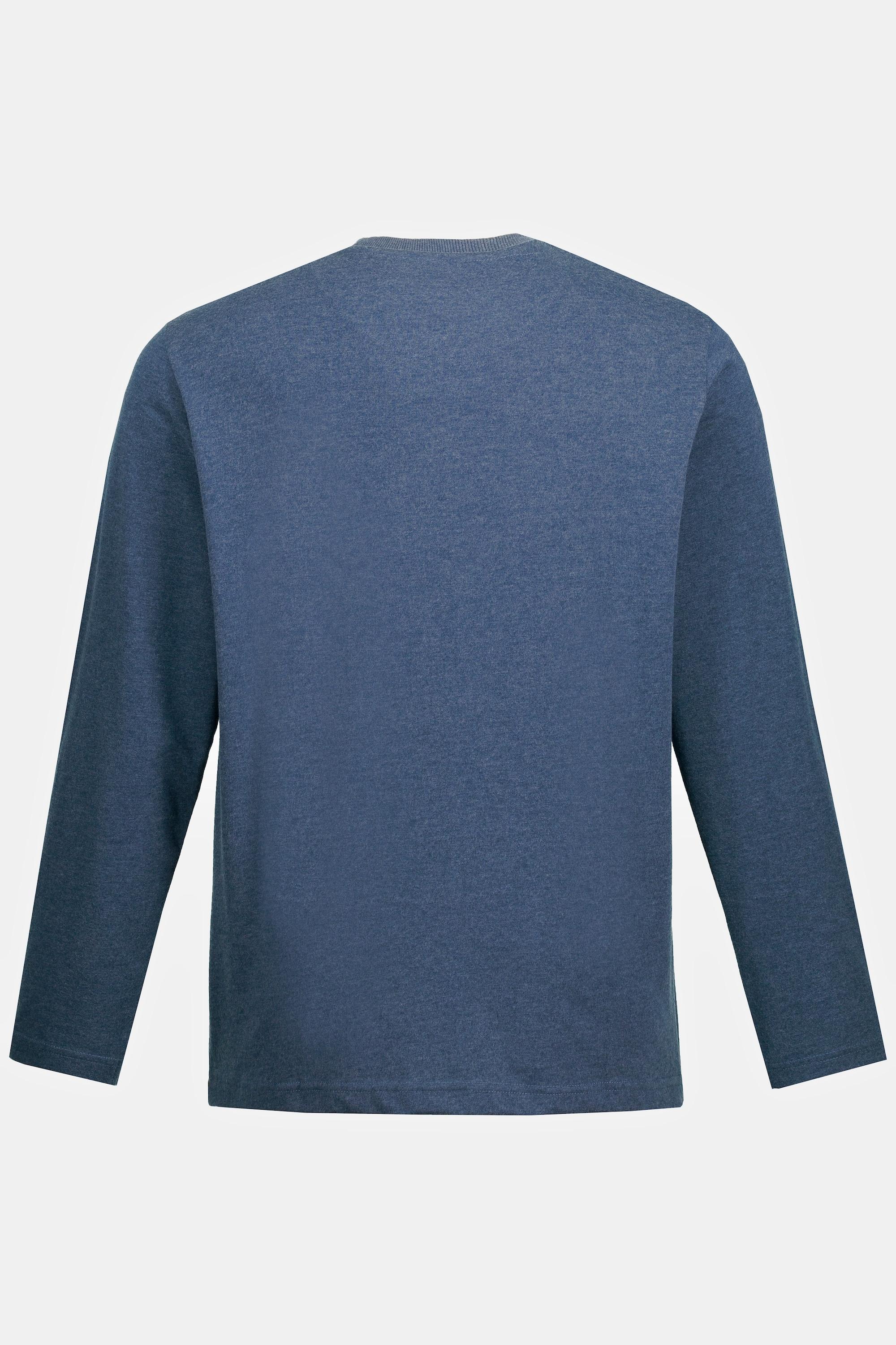 JP1880  Maglia basic a maniche lunghe blue denim 