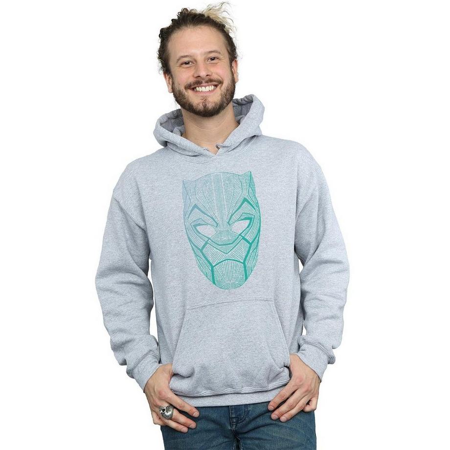 MARVEL Felpa con cappuccio Black Panther Mask  