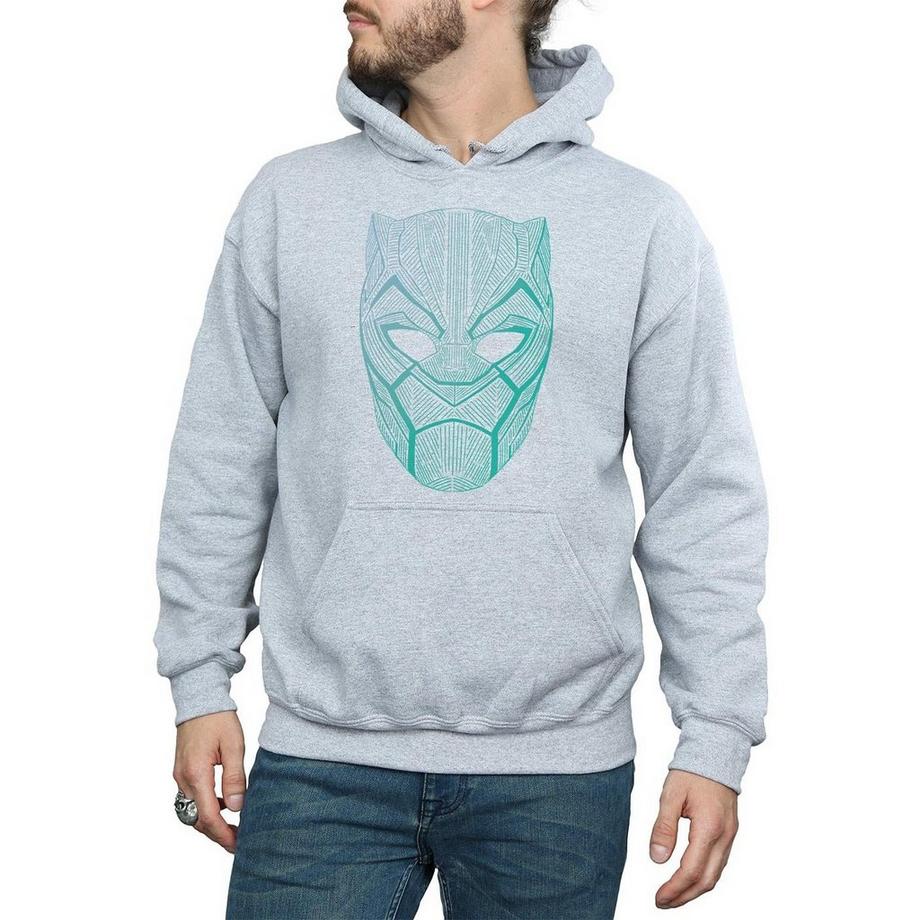 MARVEL Felpa con cappuccio Black Panther Mask  