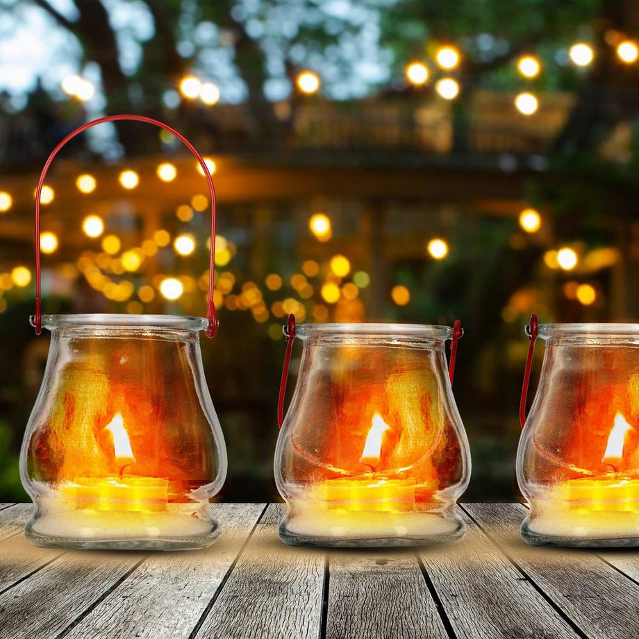 B2X  Transparentes Windlicht 12er Set 