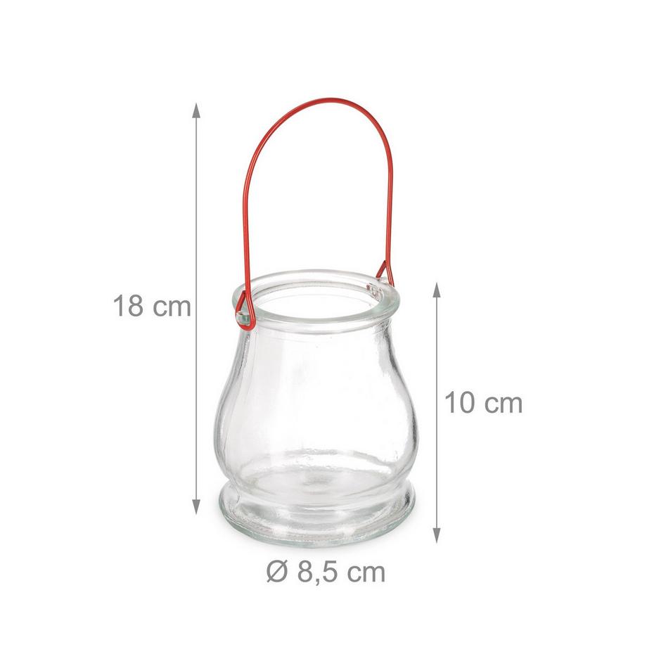 B2X  Transparentes Windlicht 12er Set 