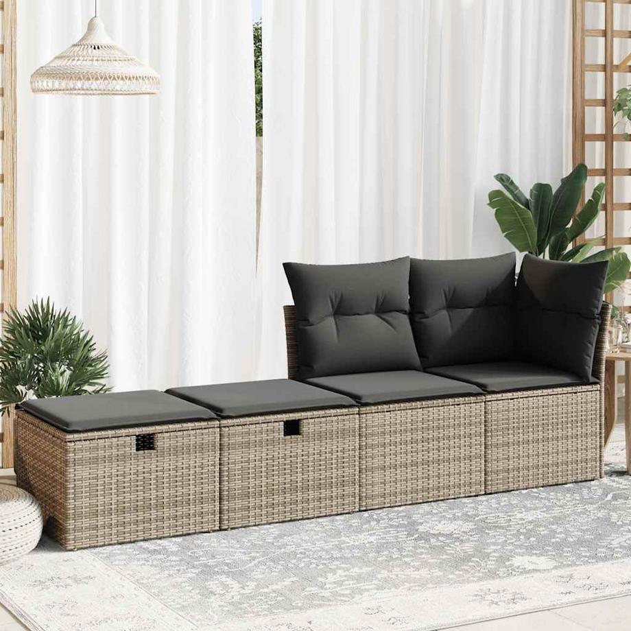 VidaXL Ensemble de canapés de jardin rotin synthétique  