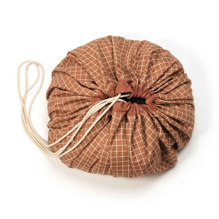 Play&Go Print Organic grid brown  