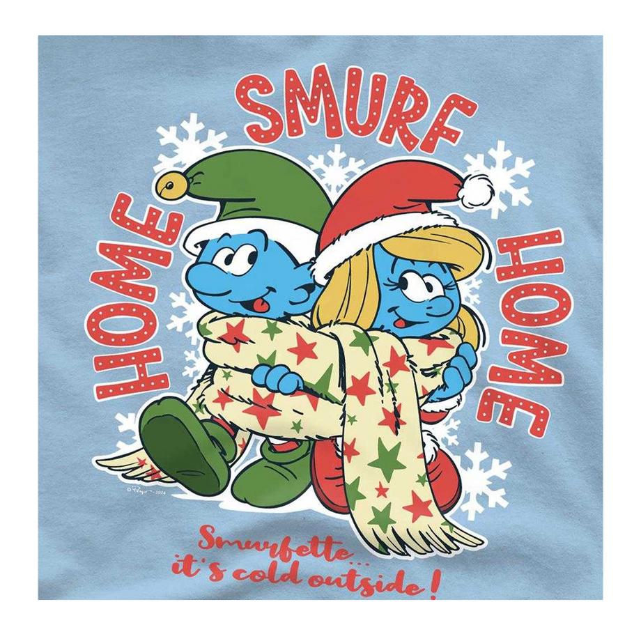 Les Stroumpfs  T-ShirtNoël Home Smurf Home 