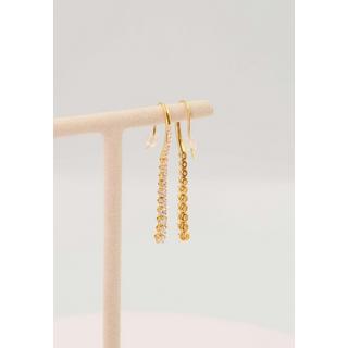 MUAU Schmuck  Clous d'oreilles en diamant or jaune 750 diamants 1,17ct. 42mm 