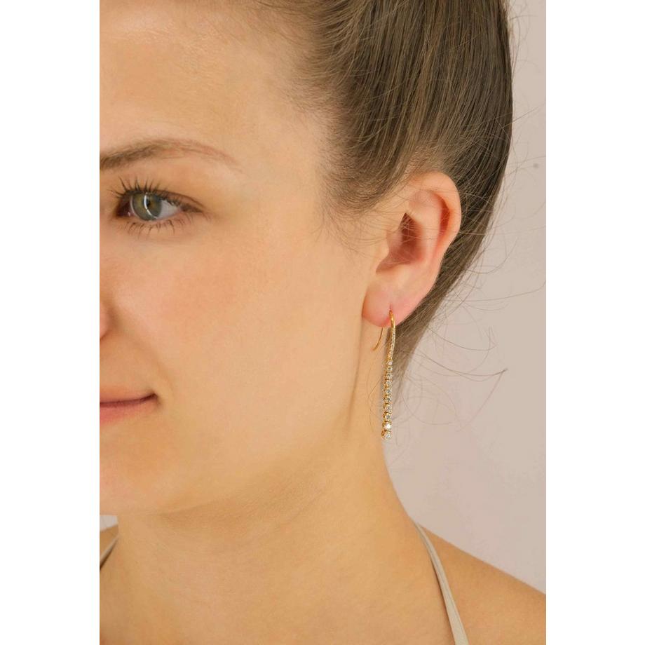 MUAU Schmuck  Diamantohrhänger Gelbgold 750 Brillanten 1.17ct. 42mm 