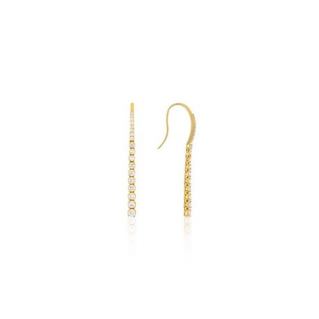 MUAU Schmuck  Clous d'oreilles en diamant or jaune 750 diamants 1,17ct. 42mm 