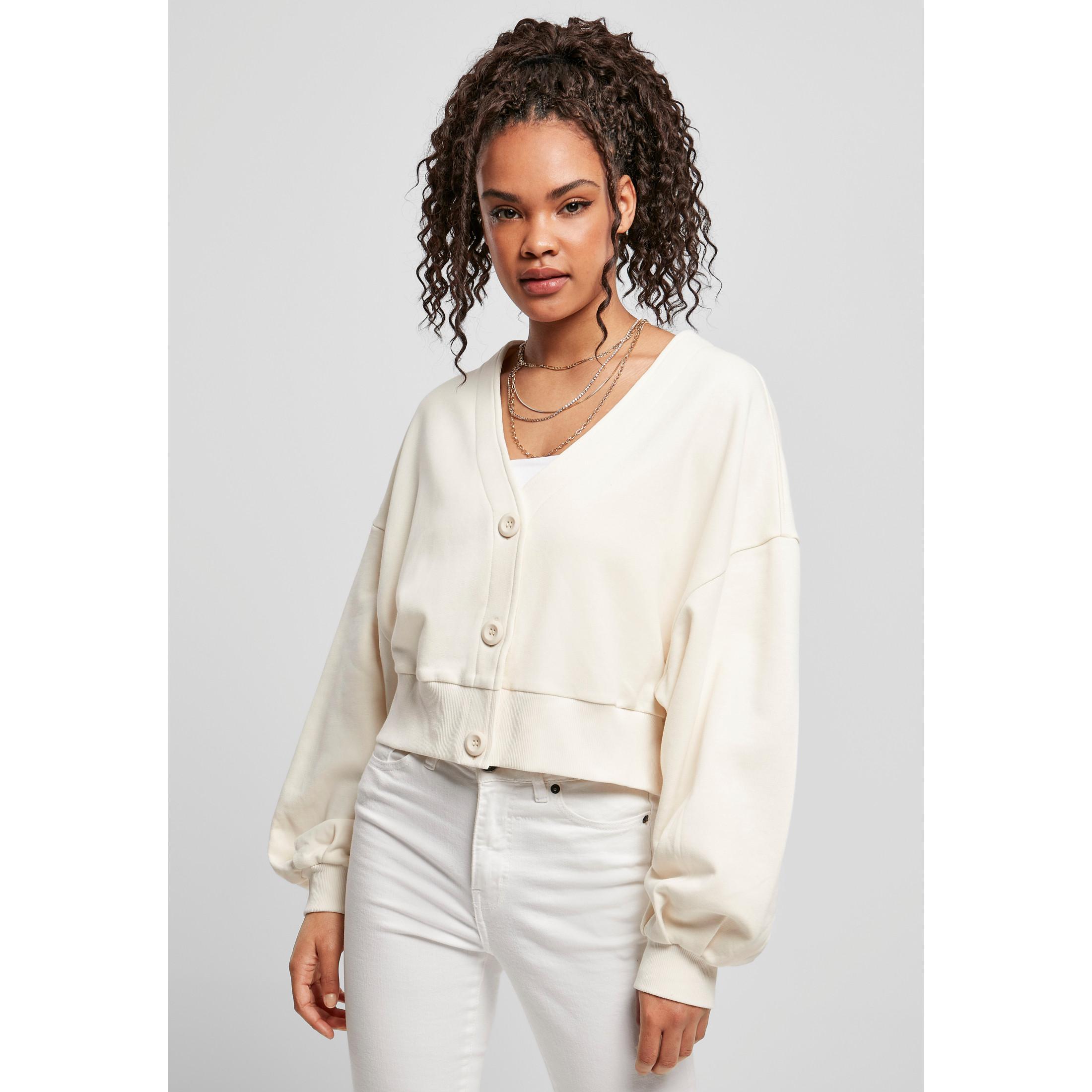 URBAN CLASSICS  Cardigan femme  organic oversized short terry (Grandes tailles) 