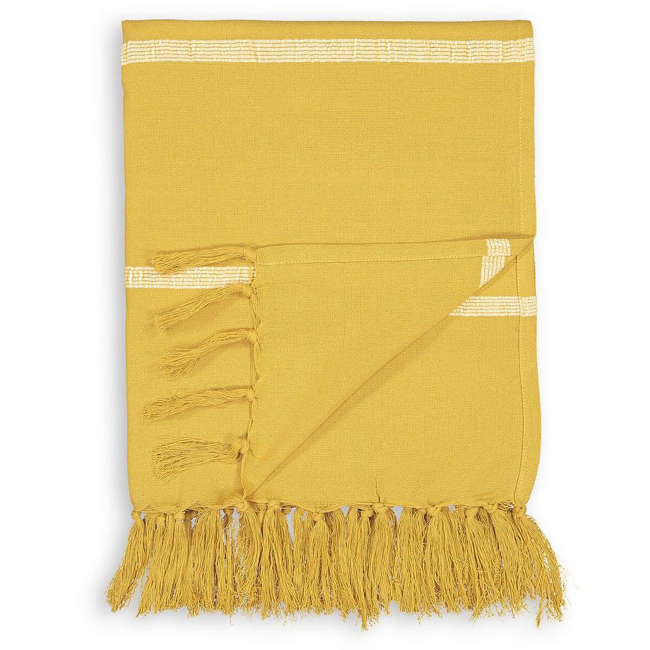 La Redoute Intérieurs Nedo Plaid a Righe con Frange  