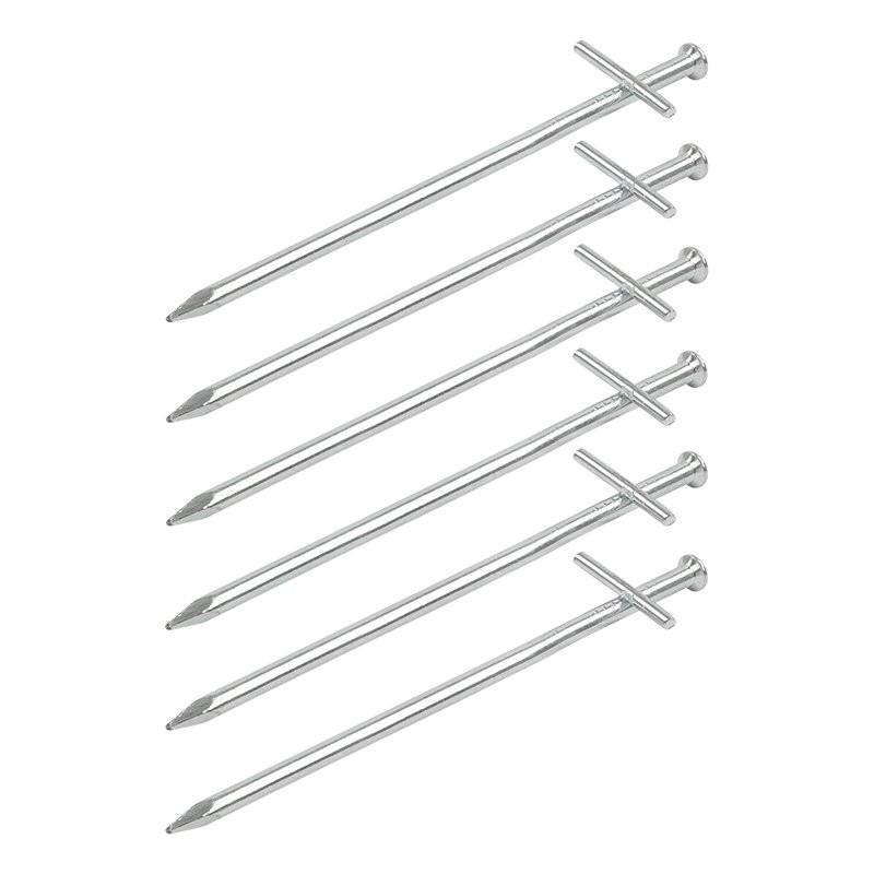 Pricenet  Piquet de roche 17cm en métal avec croix Weldon 6 pièces en poly-sac 