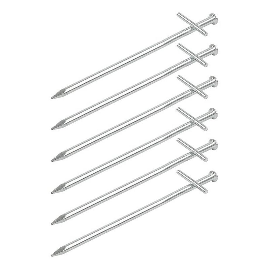 Pricenet  Picchetto da roccia 17 cm in metallo con perno saldato 6 pezzi in polybag 