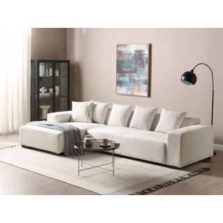 Beliani Ecksofa aus Cord Modern LUNGO  