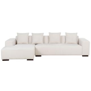 Beliani Ecksofa aus Cord Modern LUNGO  