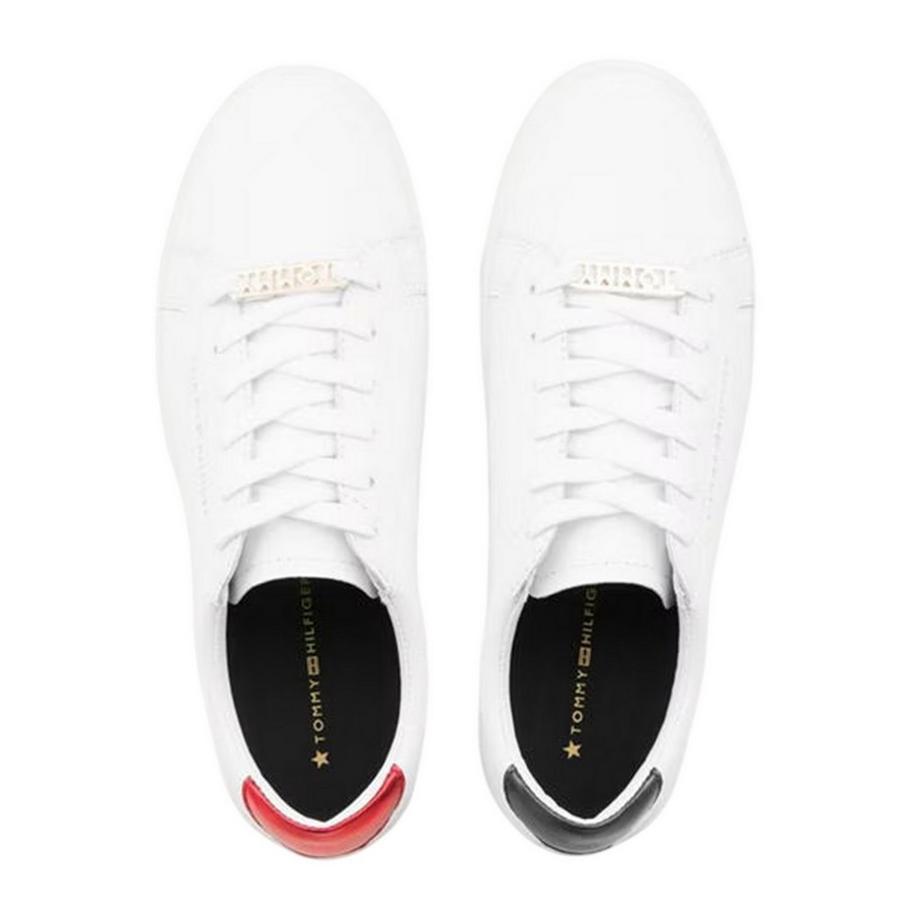 TOMMY HILFIGER Baskets Essential en Cuir Plat  