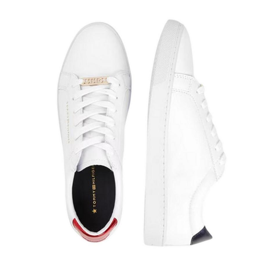 TOMMY HILFIGER Baskets Essential en Cuir Plat  