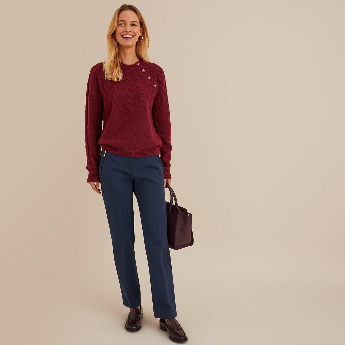 La Redoute Collections  Grobstrickpullover mit rundem Ausschnitt 