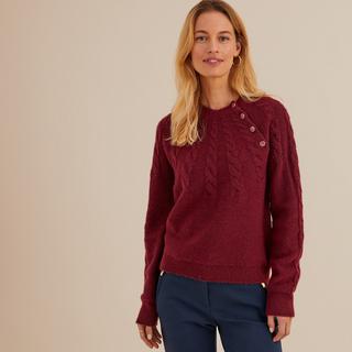 La Redoute Collections  Grobstrickpullover mit rundem Ausschnitt 