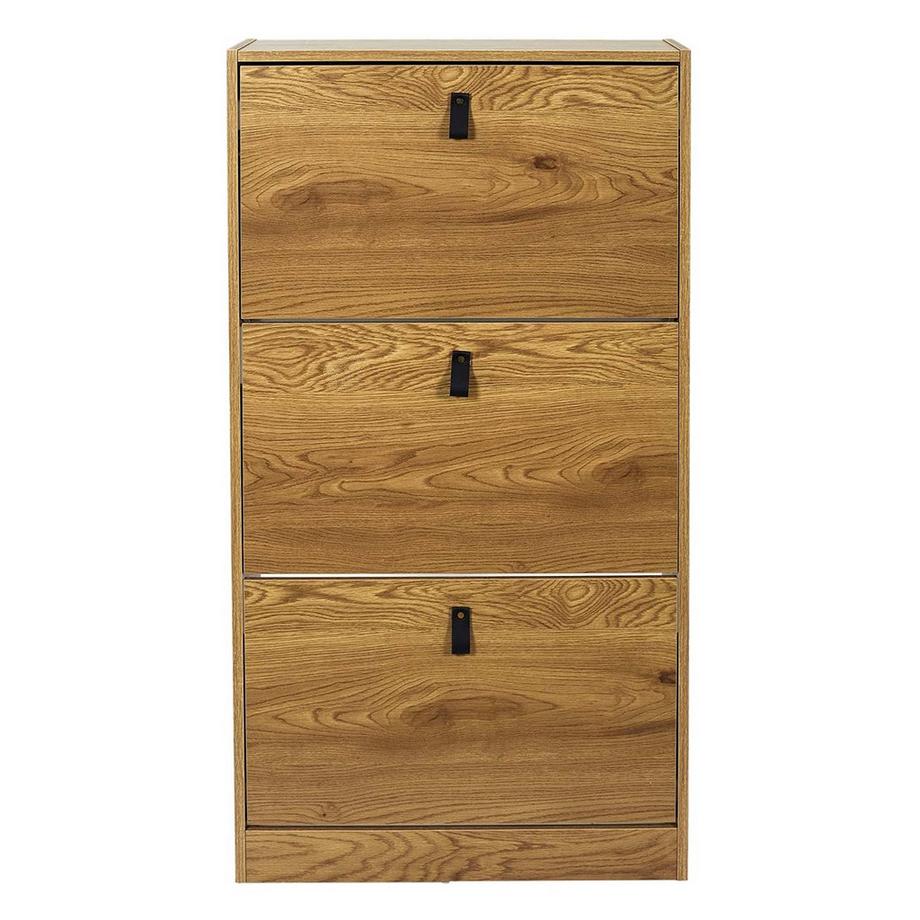 Calicosy Meuble à Chaussures avec 3 Tiroirs Abattants - L63cm  