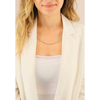 MUAU Schmuck  Collier Omega Glied Weissgold 750, 1.8mm, 50cm 