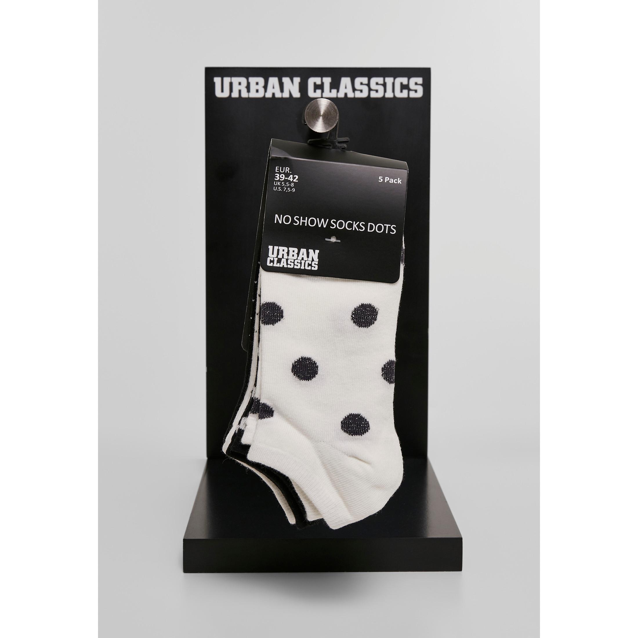 URBAN CLASSICS  calzini no show dots (5pcs) 