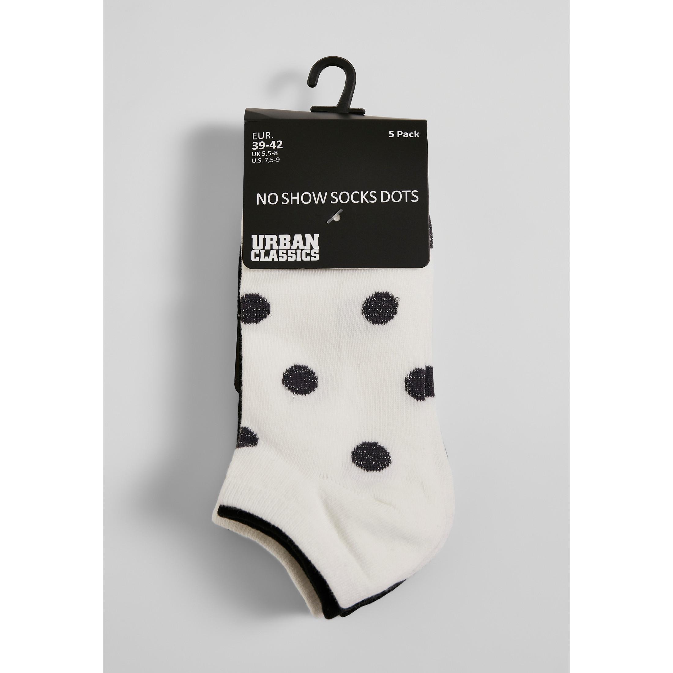 URBAN CLASSICS  calzini no show dots (5pcs) 