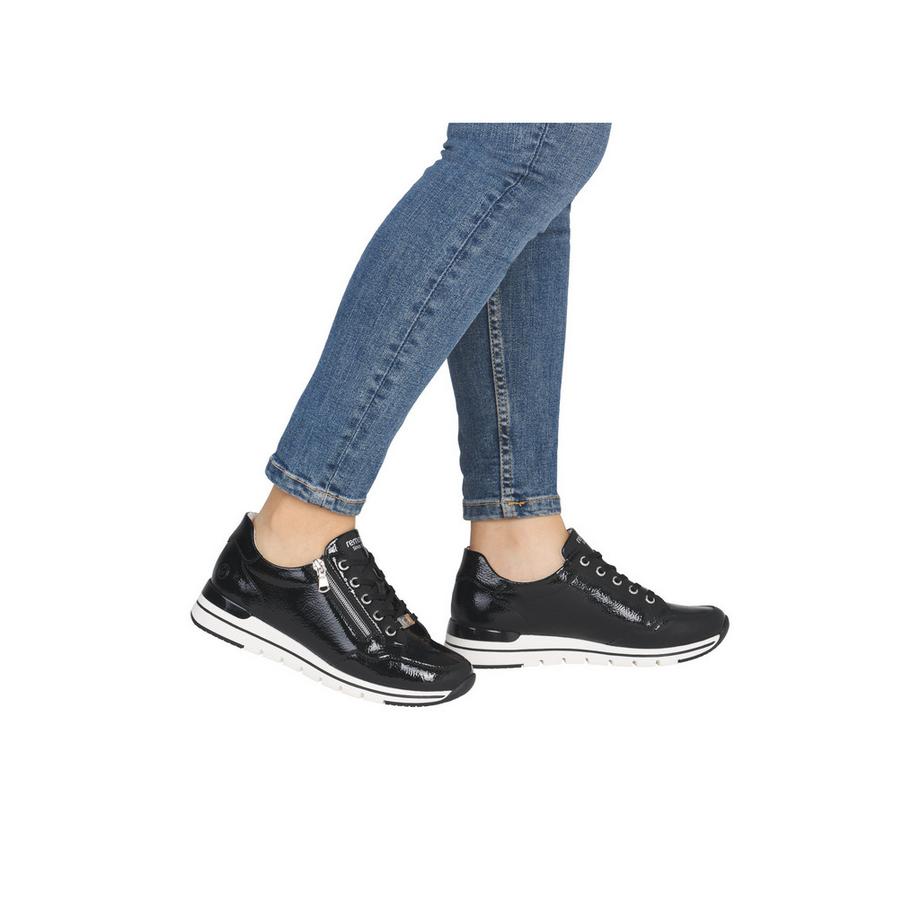 Remonte Damen Sneaker mit Seitlichem Reissverschluss und Schnürung  