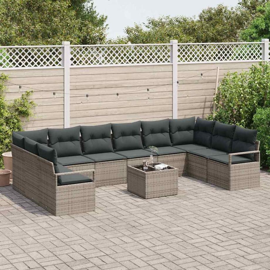 VidaXL Ensemble de meubles de jardin poly rattan  