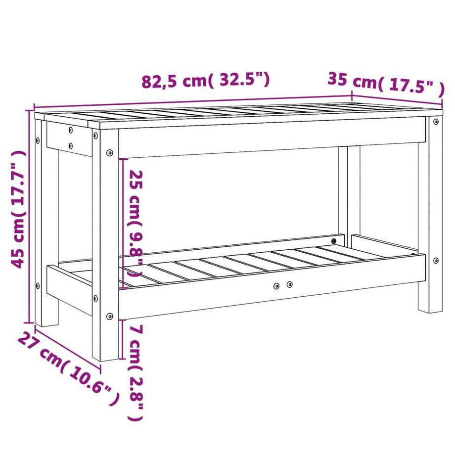 VidaXL Banc de jardin bois de pin  