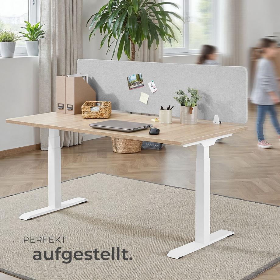 Tectake  Schreibtisch Trennwand Noisy in 2 Größen mit schallabsorbierendem PET-Kern 