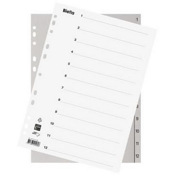 BIELLA Register PP grau A4 471412.00 12-teilig, Index, 4-Loch