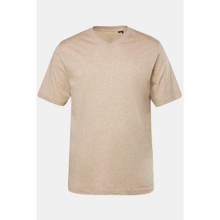 JP1880  T-shirt basic con scollo a V natura melange 