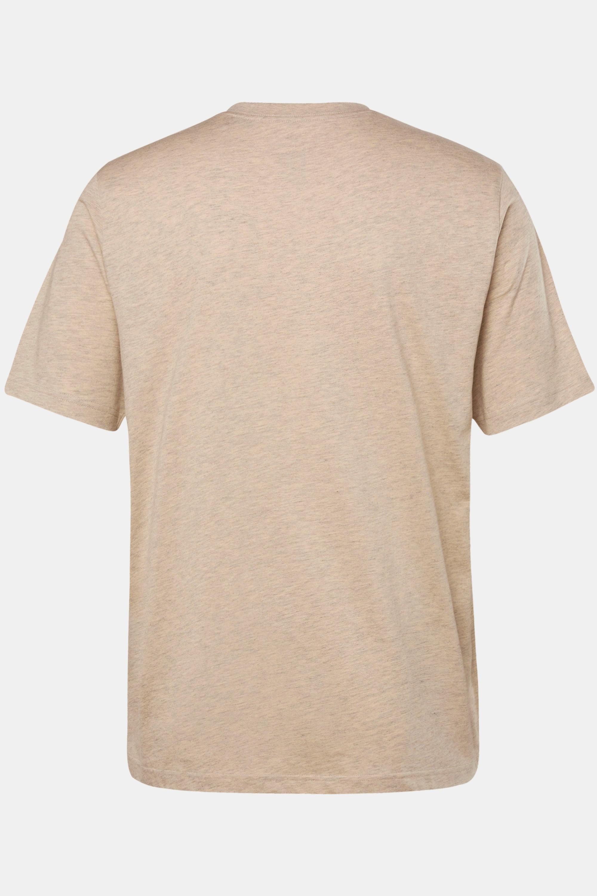 JP1880  T-shirt basic con scollo a V natura melange 