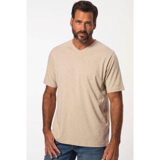 JP1880  T-shirt basic con scollo a V natura melange 