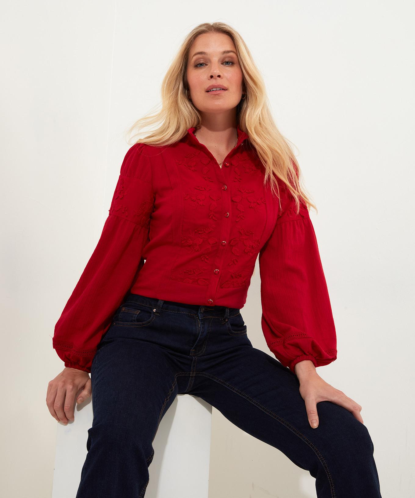 Joe Browns  Bluse mit Broderie-Stickerei 