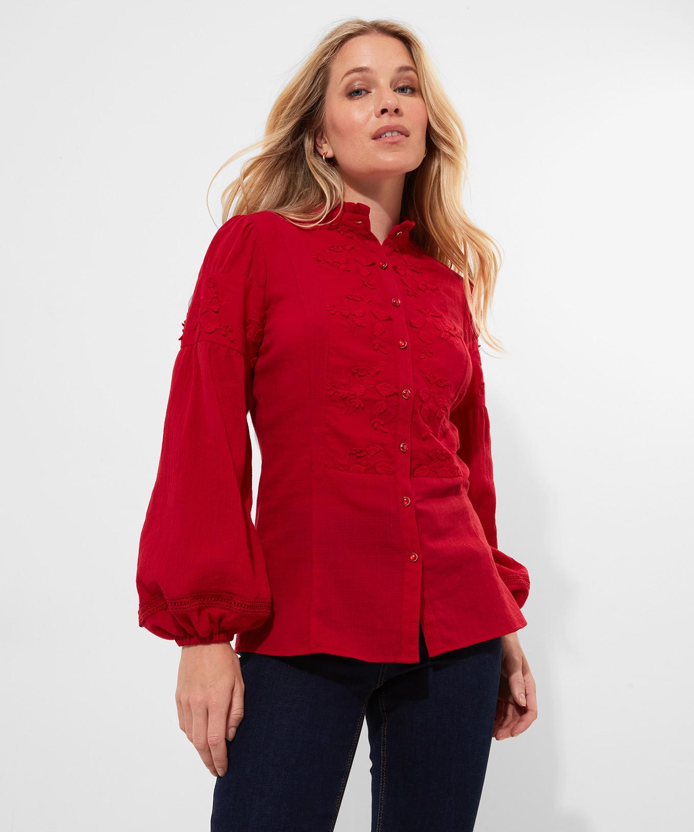 Joe Browns  Bluse mit Broderie-Stickerei 