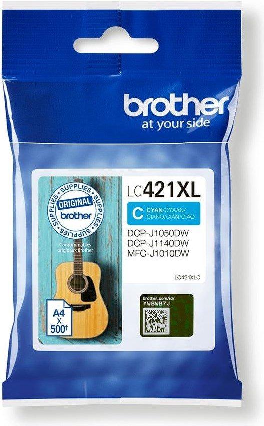 E+P Elektrik  BROTHER Tintenpatrone HY cyan LC-421XLC DCP-J1050 500 Seiten 