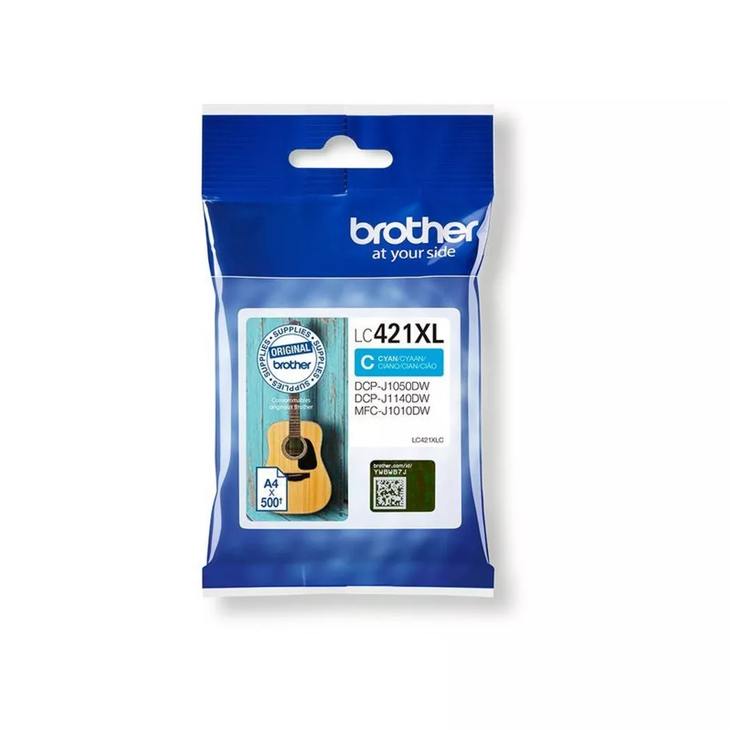 E+P Elektrik – BROTHER Tintenpatrone HY cyan LC-421XLC DCP-J1050 500 Seiten, One Size